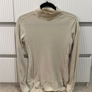 Chic Cream Long Sleeve Women's Top